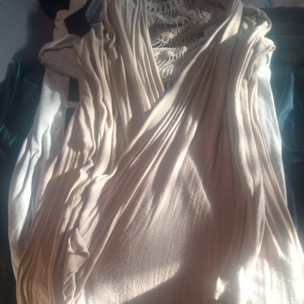Wet Seal Cream Knit Hoodie